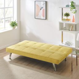 Bravich LTD Click Clack Fabric Sofa Bed - 3 Seater in Yellow - thumbnail 2