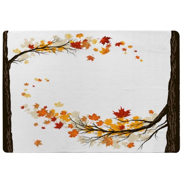 Benjamin Tate Design Autumn Trees Designer Rug in Natural - Size: Large - image 1
