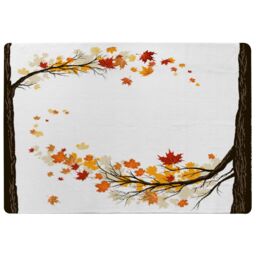 Benjamin Tate Design Autumn Trees Designer Rug in Natural - Size: Large - thumbnail 1