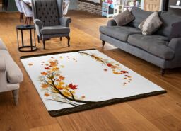 Benjamin Tate Design Autumn Trees Designer Rug in Natural - Size: Large - thumbnail 2