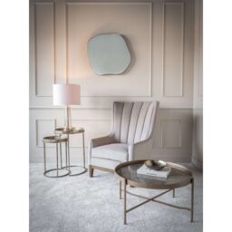 Libra Interiors Vienna Antique Gold Atlas Set Of 2 Side Tray Tables - thumbnail 5