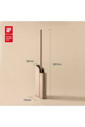 Cosmic Silicone Toilet Brush Floor or Self-Adhesive Gold PVD Flat Collection in Metallic Gold - thumbnail 5