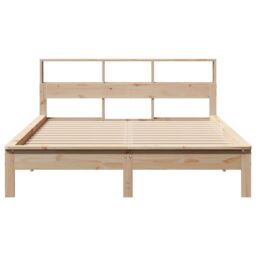 Berkfield Home Bookcase Bed without Mattress 120x190 cm Small Double Solid Wood Pine in Brown - thumbnail 4