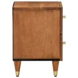 Berkfield Home Bedside Cabinets 2 pcs 40x33x46 cm Solid Wood Mango in Brown - Size: 40 x 33 x 46 cm - thumbnail 4
