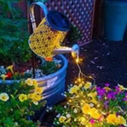 VOGREX Solar Watering Can 90LED String Light Garden Art Best Gift 2025 NEW in Bronze - thumbnail 3