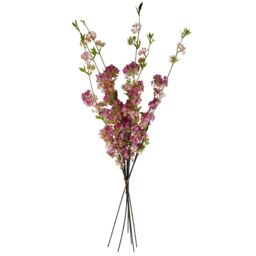 Leaf Pack of 6 x 100cm Pink Blossom Spray Stem - Size: 6 x 100 cm - thumbnail 2