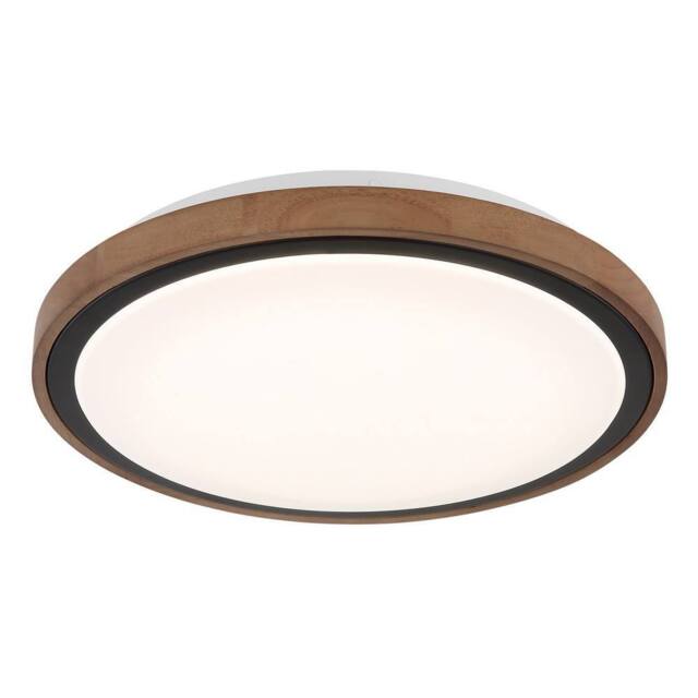 Netlighting Bruno 36cm Semi Flush Ceiling Light Matt Black LED 3000 6000K - image 1