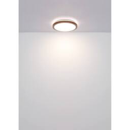 Netlighting Bruno 36cm Semi Flush Ceiling Light Matt Black LED 3000 6000K - thumbnail 6