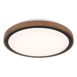 Netlighting Bruno 36cm Semi Flush Ceiling Light Matt Black LED 3000 6000K
