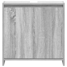 Berkfield Home Bathroom Cabinet Grey Sonoma 60x33x61 cm Engineered Wood - Size: 60 x 33 x 61 cm - thumbnail 6