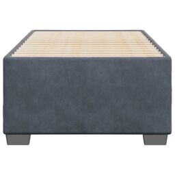 Berkfield Home Bed Frame without Mattress Dark Grey¬†Single¬†Velvet in Grey - Size: Single - thumbnail 4