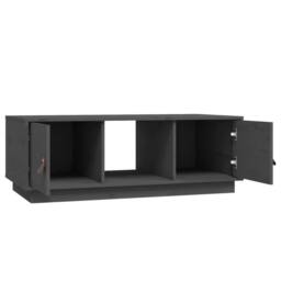 Berkfield Home Coffee Table Grey 100x50x35 cm Solid Wood Pine - Size: 100 x 50 x 35 cm - thumbnail 7
