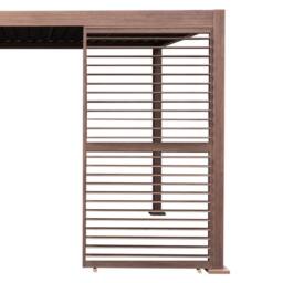 Monstershop Wood Effect Aluminium Pergola Shutter Panel - 123cm Wide in Terracotta