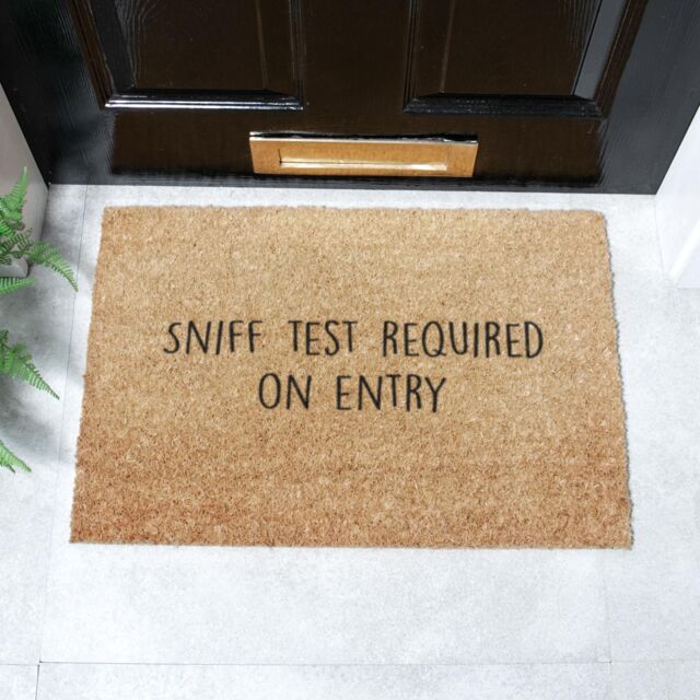 Artsy Mats Sniff Test On Entry Coir Doormat (60 x 40cm) in Brown - Size: 40 cm x 60 cm - image 1