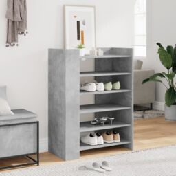Berkfield Home Shoe Cabinet Concrete Grey 74.5x37.5x100 cm Engineered Wood