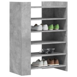 Berkfield Home Shoe Cabinet Concrete Grey 74.5x37.5x100 cm Engineered Wood - thumbnail 3