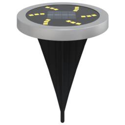 Berkfield Home Solar Ground Lights with Ground Spikes Outdoor 4 pcs Warm White in Black - thumbnail 3