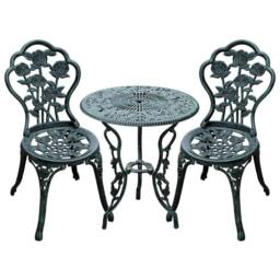 STILVORA Bistro Set 3-Piece with aluminium structure Antique Green - thumbnail 7