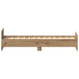 Berkfield Home Bed Frame without Mattress Artisan Oak 75x190 cm Engineered Wood in Brown - thumbnail 6