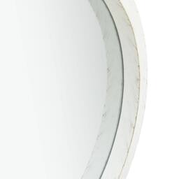 Berkfield Home Wall Mirror with Strap 40 cm White - thumbnail 3