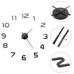 Berkfield Home Attractive 3D Wall Clock Modern Design 100 cm XXL Black - thumbnail 3
