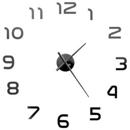 Berkfield Home Attractive 3D Wall Clock Modern Design 100 cm XXL Black - thumbnail 1