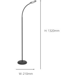 Loops Stylish Modern Black LED Floor Lamp for Contemporary Home Decor - thumbnail 4