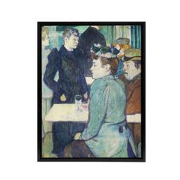 "Artery8 Corner in Moulin de la Galette Framed Canvas Wall Art Print Lautrec in Blue - Size: W18"" x H24""" - thumbnail 1