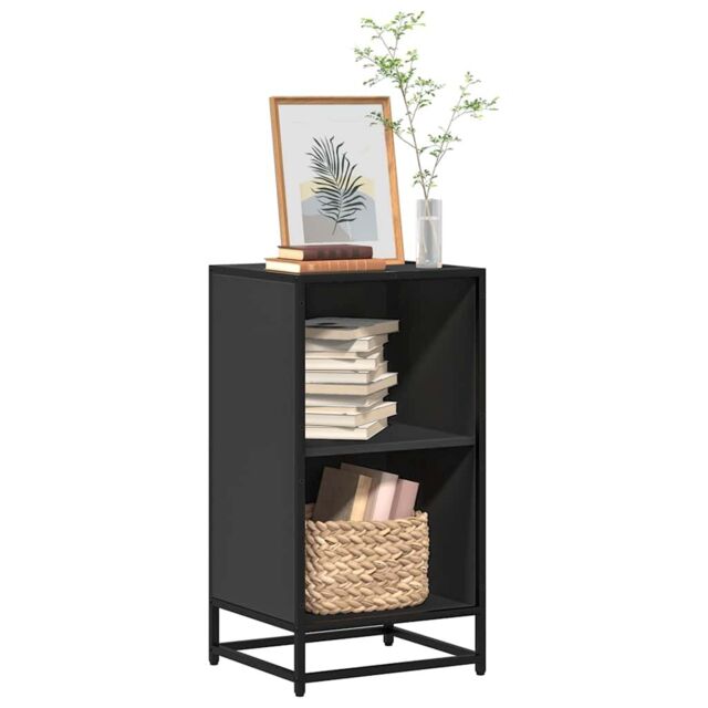 Berkfield Home Book Cabinet Black 40x35x76 cm Engineered Wood - Size: 40 x 35 x 76 cm - image 1
