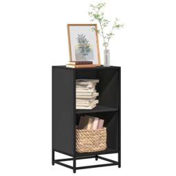 Berkfield Home Book Cabinet Black 40x35x76 cm Engineered Wood - Size: 40 x 35 x 76 cm - thumbnail 1