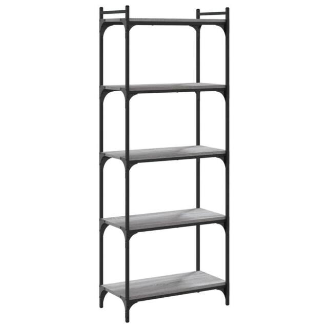 Berkfield Home Bookcase 5-Tier Grey Sonoma 60x30x154 cm Engineered Wood - Size: 60 x 30 x 154 cm - image 1