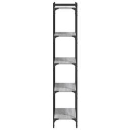 Berkfield Home Bookcase 5-Tier Grey Sonoma 60x30x154 cm Engineered Wood - Size: 60 x 30 x 154 cm - thumbnail 5