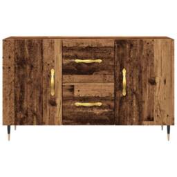 Berkfield Home Sideboard Old Wood 100x36x60 cm Engineered Wood in Brown - Size: 100 x 36 x 60 cm - thumbnail 4