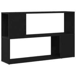 Berkfield Home Black Oak Book Shelf, 100x24x63 cm, Made from Engineered Wood - Size: 100 x 24 x 63 cm - thumbnail 2