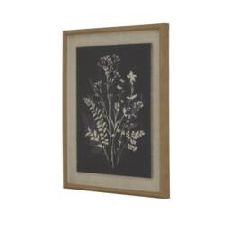 Lemon Pavilion Furniture and Decor Flora & Fauna Collection Grove on Linen in Beaded Frame in Natural - thumbnail 1