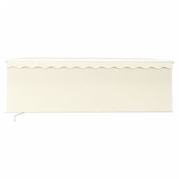 Berkfield Home Manual Retractable Awning with Blind&LED 4x3m Cream - thumbnail 3