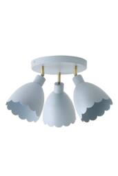 ValueLights Millie Flower Style Scallop Adjustable Spotlight Ceiling Light & Bulbs in Baby Blue - thumbnail 6