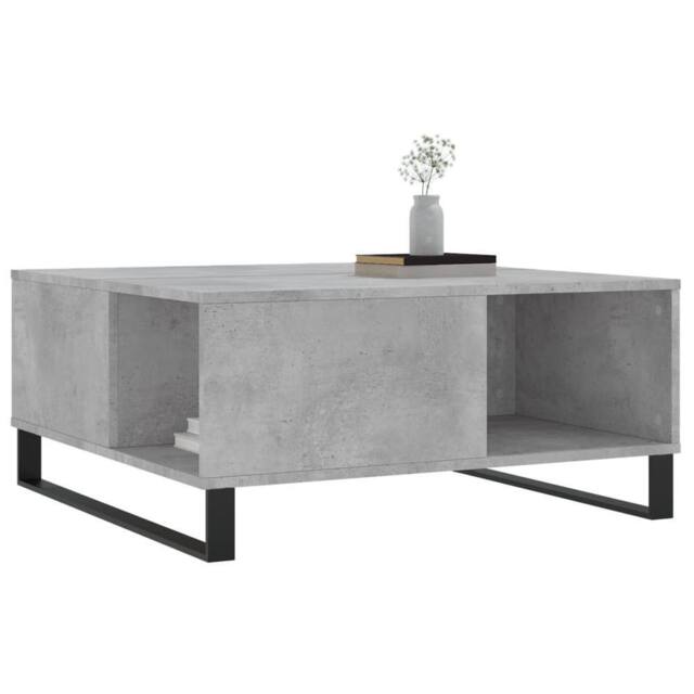 Berkfield Home Modern Coffee Table Concrete Grey 80x80x36.5 cm Engineered Wood - image 1