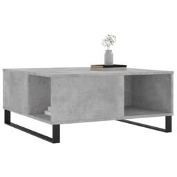 Berkfield Home Modern Coffee Table Concrete Grey 80x80x36.5 cm Engineered Wood - thumbnail 1