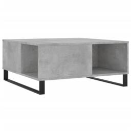 Berkfield Home Modern Coffee Table Concrete Grey 80x80x36.5 cm Engineered Wood - thumbnail 3