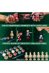 kreativekraft 6 PYO Nutcracker Crackers Christmas Xmas Celebration Festive Gift in Red - thumbnail 3