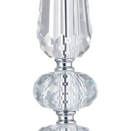 Happy Homewares Designer Clear K9 Crystal Glass Table Lamp Base with Faceted Spheres - thumbnail 3