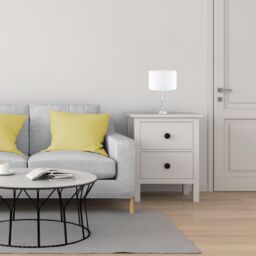 Happy Homewares Designer Clear K9 Crystal Glass Table Lamp Base with Faceted Spheres - thumbnail 5
