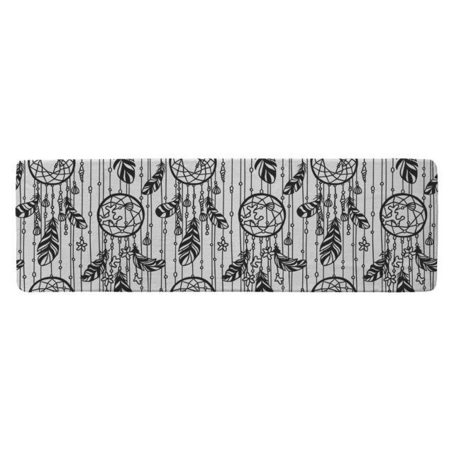 Benjamin Tate Design Black Contour Runner Rug in Natural - Size: 67 cm x 230 cm - image 1