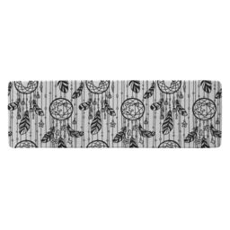 Benjamin Tate Design Black Contour Runner Rug in Natural - Size: 67 cm x 230 cm - thumbnail 1