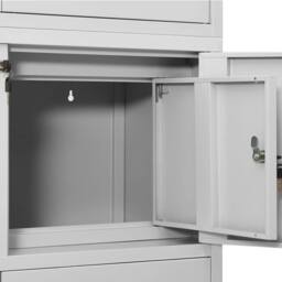 Berkfield Home Office Cabinet Light Grey 90x40x180 cm Steel - Size: 90 x 40 x 180 cm - thumbnail 6