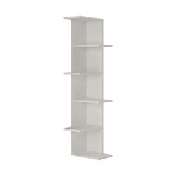 Decortie Saso' Modern Corner Bookcase Display Unit 141cm in White - Size: 1 Pack - thumbnail 2