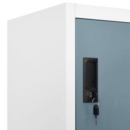 Berkfield Home Locker Cabinet Light Grey & Dark Grey 90x45x180 cm Steel - Size: 90 x 45 x 180 cm - thumbnail 6