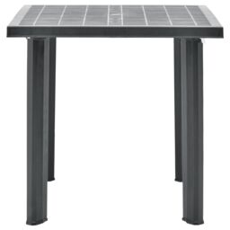 Berkfield Home Garden Table Anthracite 80x75x72 cm Plastic in Black - Size: 80 x 75 x 72 cm - thumbnail 2