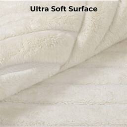 Nordara 120cm x 160cm/Beige Plush Velvet Area Rug Soft Shaggy Floor in Beige - Size: 160 cm x 230 cm - thumbnail 4